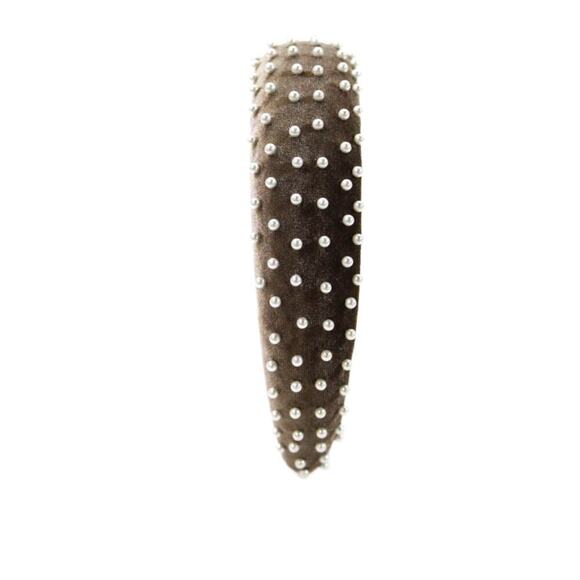 Lele Sadoughi Padded Velvet Pearl Headband NWOT main image 6